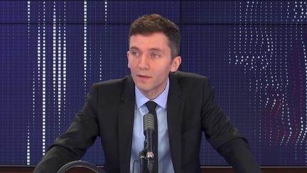 Julien Sanchez, porte-parole du Rassemblement national, était l'invité du "8h30 franceinfo", vendredi 6 août 2020.&nbsp; (FRANCEINFO / RADIOFRANCE)