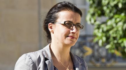 C&eacute;cile Duflot, la ministre du Logement, &agrave; la sortie du conseil des ministres, le 29 ao&ucirc;t 2012 &agrave; l'Elys&eacute;e. (NICOLAS KOVARIK / CITIZENSIDE / AFP)