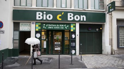 Un magasin de l'enseigne Bio C'Bon, à Paris, le 6 octobre 2020. (ANTOINE WDO / HANS LUCAS / AFP)