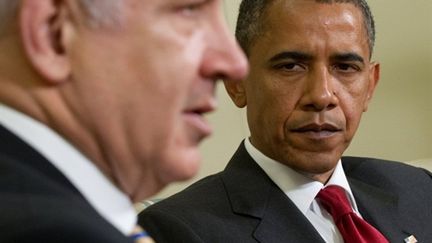 Benjamin Netanhyahu et Barack Obama à la Maison Blanche, mardi 6 juillet 2010 (AFP - Saul LOEB)