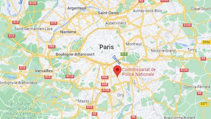 Le commissariat de Vitry-sur-Seine (Val-de-Marne) a été attaqué dans la nuit du 31 juillet au 1er août 2022, avec notamment des cocktails molotov.&nbsp;(GOOGLE MAPS) (GOOGLE MAPS)