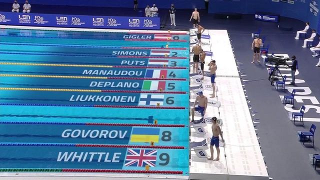 Florent Manaudou deuxième meilleur temps des séries du 50 m nage libre