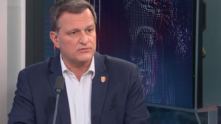 Louis Aliot était l'invité du 18h50 franceinfo, mardi 19 avril 2022. (FRANCEINFO / RADIO FRANCE)