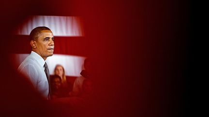 Barack Obama lors d'un d&eacute;placement &agrave; Baltimore (Etats-Unis), le 17 mai 2013. (PATRICK SMITH / GETTY IMAGES NORTH AMERICA)