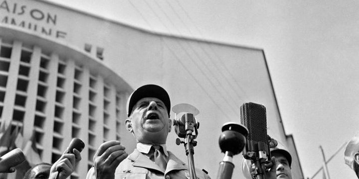 De Gaulle à Brazzaville, le 24 août 1958.  (AFP)