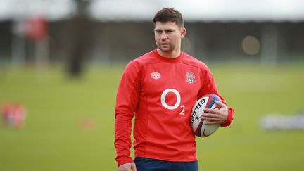 Le demi de mêlée du XV d'Angleterre, Ben Youngs, à l'entraînement à Burton-on-Trent (Angleterre) le 29 janvier 2021 (DAVE ROGERS / POOL)