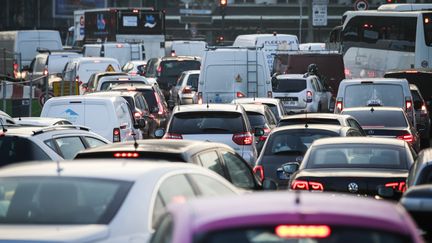 La circulation différenciée a de nouveau été mise en place en région parisienne&nbsp;(illustration). (GEOFFROY VAN DER HASSELT / AFP)