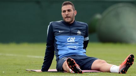 Karim Benzema, le 4 juin 2013 &agrave; Montevideo (Uruguay). (FRANCK FIFE / AFP)