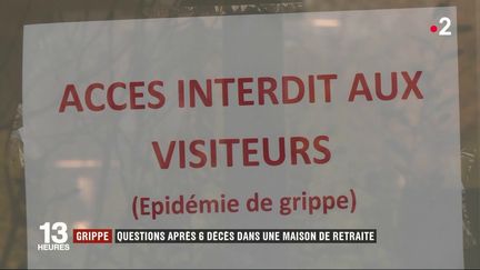 Dans un Ehpad du Loiret, l'épidémie de grippe serait responsable du décès de six personnes. (FRANCE 2)