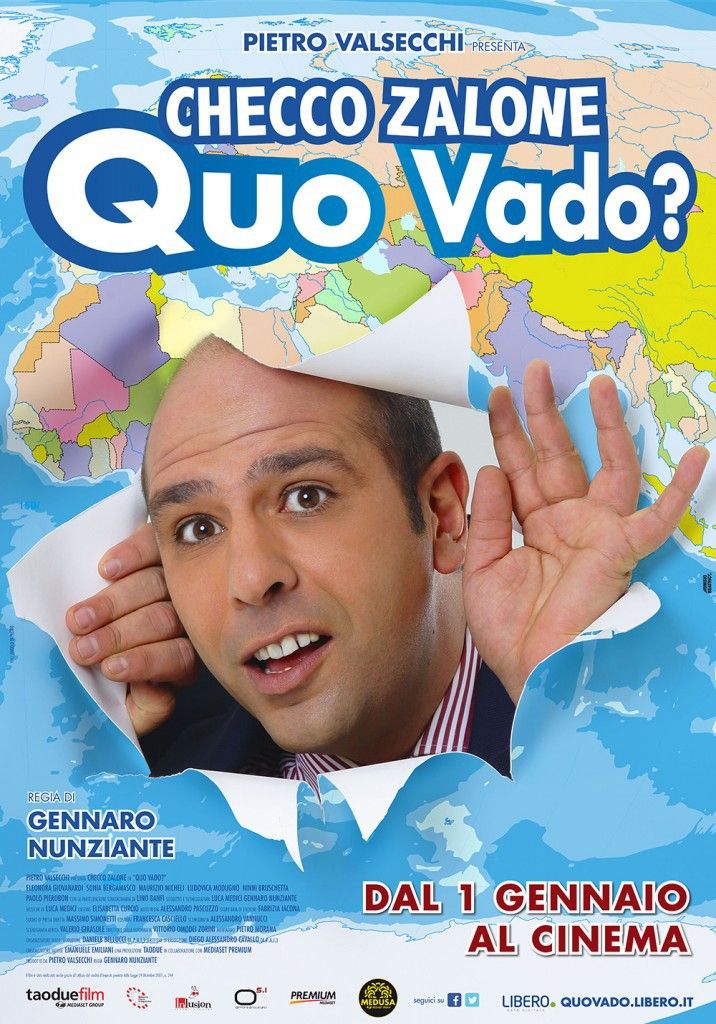 Affiche du film "Quo Vado ? ", sorti en salles le 1er janvier 2016
 (Medusa Film)