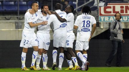 Les joueurs d'Auxerre heureux !