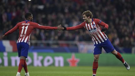 Thomas Lemar et Antoine Griezmann (Atlético de Madrid) (OSCAR DEL POZO / AFP)