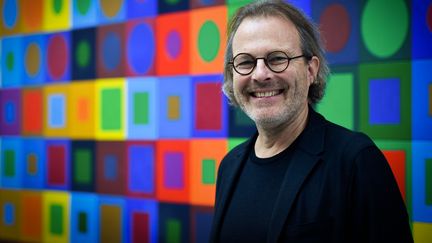 Pierre Vasarely, le petit-fils de Victor Vasarely et président de la fondation consacrée à l'artiste, à Aix-en-Provence, le 7 février 2019 (GERARD JULIEN / AFP)