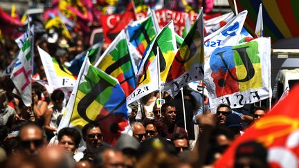 Manifestation d'enseignants à Marseille (Bouches-du-Rhone), le 14 juin 2016. (AFP)