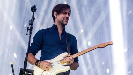 Ed O'Brien de Radiohead sur scène avec le groupe le 16 juin 2017 au festival de Monza (Italie). (MAIRO CINQUETTI / SHUTTER/ SIPA / REX)