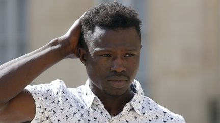 &nbsp;Mamoudou Gassama à l'Elysée,&nbsp;le 28 mai 2018. (THIBAULT CAMUS / AFP)