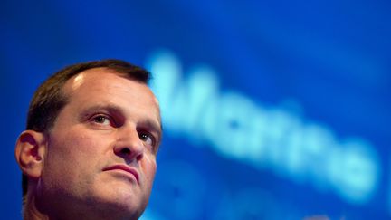 Louis Aliot, num&eacute;ro 2 du FN, &agrave; Paris, le 19 novembre 2011. (MARTIN BUREAU / AFP)