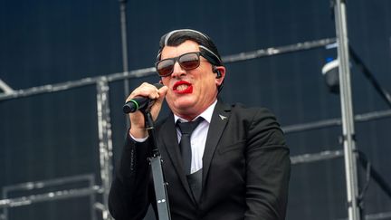 The singer of the group Puscifer, Saturday June 17, on the mainstage at Hellfest 2023. (MATHIEU PATTIER / OUEST FRANCE / MAXPPP)