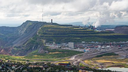 La mine de fer de LKAB à Kiruna, en Suède, en août 2021. Le groupe minier suédois LKAB a annoncé avoir identifié "le plus grand gisement connu" de terres rares d’Europe. (JONATHAN NACKSTRAND / AFP)