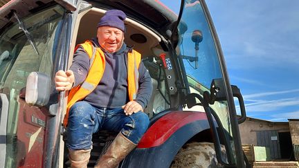 Christian, a breeder from Verteuil-d'Agenais (Lot-et-Garonne) is one of the demonstrators who aim to make the "seat" of Paris and the Rungis market.  (BENJAMIN ILLY / FRANCEINFO)