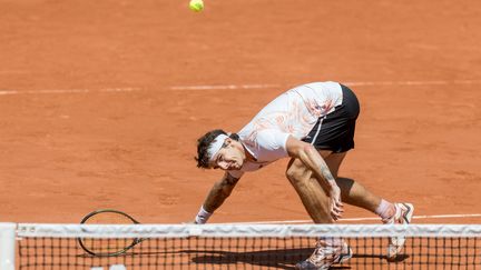 Le Brésilien Thiago Seyboth Wild sur la terre battue de Roland-Garros, le 3 juin 2023. (FOTO OLIMPIK / NURPHOTO)