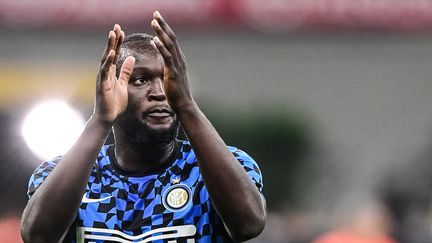 L'attaquant de l'Inter Milan Romelu Lukaku, le 14 septembre 2019, lors d'un match contre Udinese. (MIGUEL MEDINA / AFP)