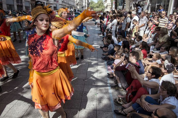 Parade de danseuses à Lyon
 (Jean-Philippe Ksiazek / AFP)