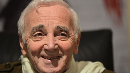 Charles Aznavour, le 6 avril à New York annonçant sa tournée nord-américaine
 (STAN HONDA/AFP)