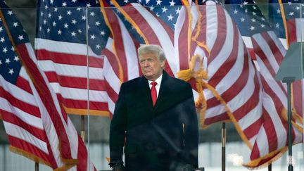 Le président des Etats-Unis, Donald Trump, s'apprête à s'adresser à ses partisans à Washington, le 6 janvier 2021.&nbsp; (BRENDAN SMIALOWSKI / AFP)