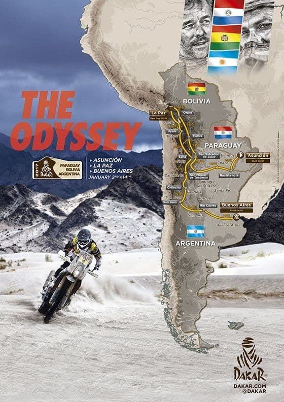 Le parcours du Dakar 2017