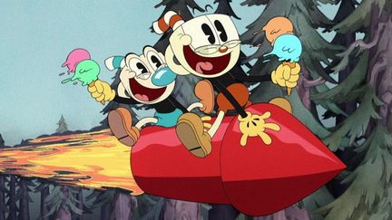 CupHead et Mugman, héros du CupHead Show. (NETFLIX)