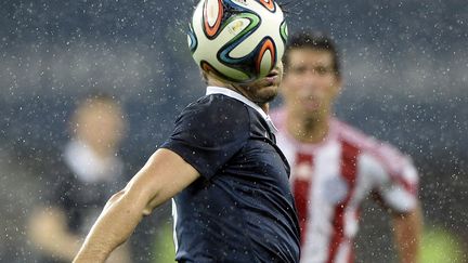 L'attaquant de l'&eacute;quipe de France Olivier Giroud lors du match face au Paraguay, dimanche 1er juin &agrave; Nice (Alpes-Maritimes). (FRANCK FIFE / AFP)