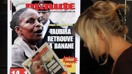 &nbsp; (La couverture du Minute du 13 novembre 2013, qui vaut une amende de 10.000 euros à son patron © MaxPPP)