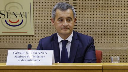 Le ministre de l'Intérieur, Gérald Darmanin, lors d'une audition à la commission des lois du Sénat, le 5 juillet 2023 à Paris. (LUDOVIC MARIN / AFP)