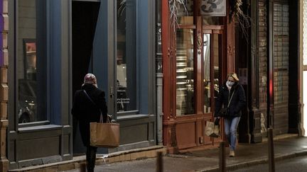 Dans les rues de Lyon, le jeudi 14 janvier 2021. (MAXIME JEGAT / MAXPPP)