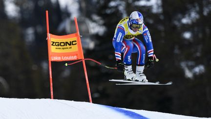 Alexis Pinturault au super-G de Lake Louise au Canada le 24 novembre 2021. (PATRICK T. FALLON / AFP)