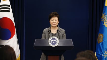 La présidente sud-coréenne Park Geun-hye prononce un discours à Séoul, le 29 novembre 2016. (AFP)