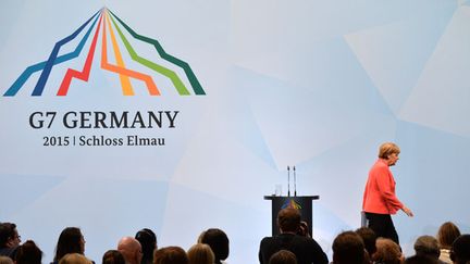  (La chancelière Angela Merkel a accueilli le sommet du G7 en Bavière, dans le sud de l'Allemagne, étape importante avant la Conférence sur le Climat en décembre à Paris © MAXPPP)