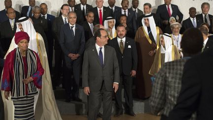 François Hollande à la Convention des Nations Unies sur le climat (COP22), à Marrackech (Maroc)&nbsp;le 15 novembre 2016 (FADEL SENNA / AFP)