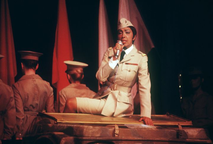 Joséphine Baker en 1973 au château de Versailles lors d'un gala franco-américain
 (AFP)