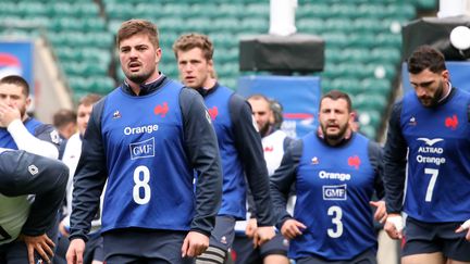 Les Bleus s'entraînent en attendant le crunch Angleterre / France, à Londres, le 10 mars 2023. (LAURENT THEILLET / MAXPPP)