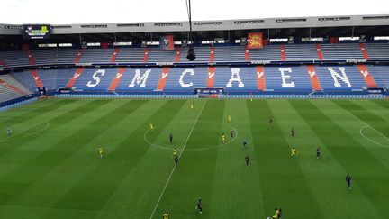 Le stade d'Ornano de Caen (Calvados)&nbsp;avant un match amical de début de saison entre le SM Caen (Stade Malherbe Caen) et le FC (Football Club) de Nantes, le 5 septembre 2019 (illustration). (OLIVIER DUC / RADIOFRANCE)