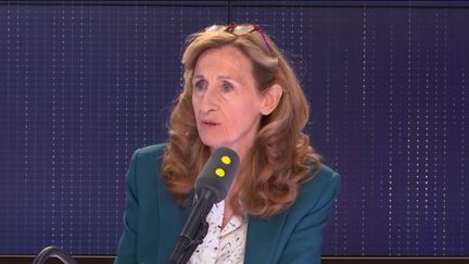 La ministre de la Justice, Nicole Belloubet, invitée de franceinfo le 2 avril 2019. (FRANCEINFO / RADIOFRANCE)