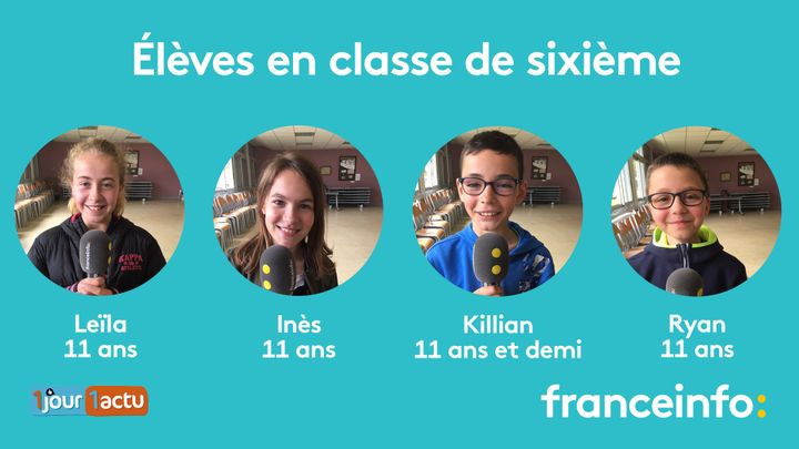 franceinfo junior, une émission en partenariat avec le magazine d'actualités pour enfants 1jour1actu et 1jour1actu.com. (FRANCEINFO / RADIOFRANCE)