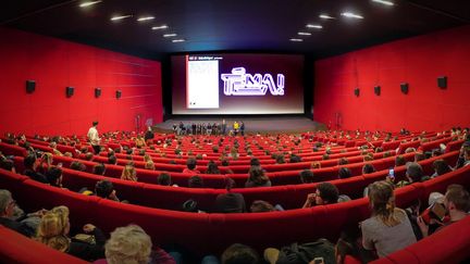 Projection de clips musicaux sur grand écran au&nbsp;festival du clip TEMA! au cinéma MK2 Bibliothèque (Paris 13e). (MARGAUX DESLANDES)