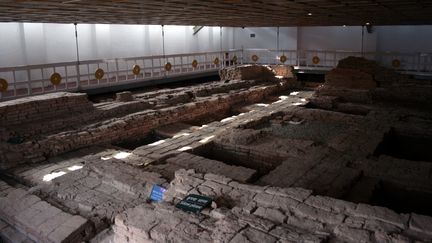 L'int&eacute;rieur du temple de Maya Devi, &agrave; Lumbini, au N&eacute;pal, le 17 avril 2013. (KYLE KNIGHT / AFP)