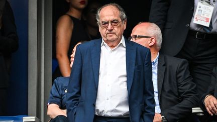 Noël Le Graët dans les tribunes du Stade de France lors de France-Grèce, le 19 juin 2023. (MATTHIEU MIRVILLE / AFP)