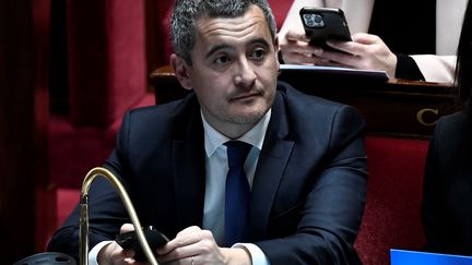 Gérald Darmanin, le ministre de l'Intérieur, mardi 31 janvier 2023. (STEPHANE DE SAKUTIN / AFP)