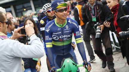 Esteban Chaves, le coureur colombien d'Orica-BikeExchange. (LUK BENIES / AFP)