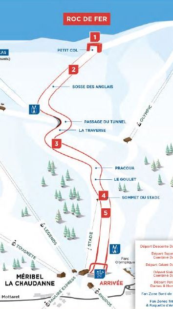 La piste du Roc de Fer accueillera les courses féminines à Méribel. (Courchevel-Méribel 2023)